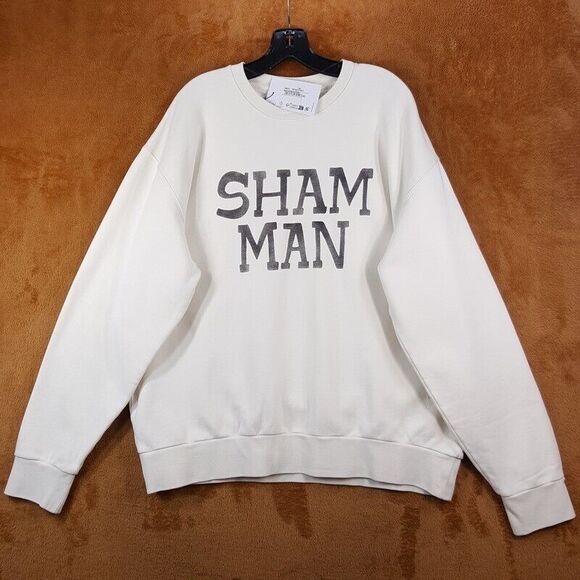 JW ANDERSON X MICHAEL CLARK Sweatshirt Mens XL Cream Pullover SHAM MAN $355 - Picture 1 of 7